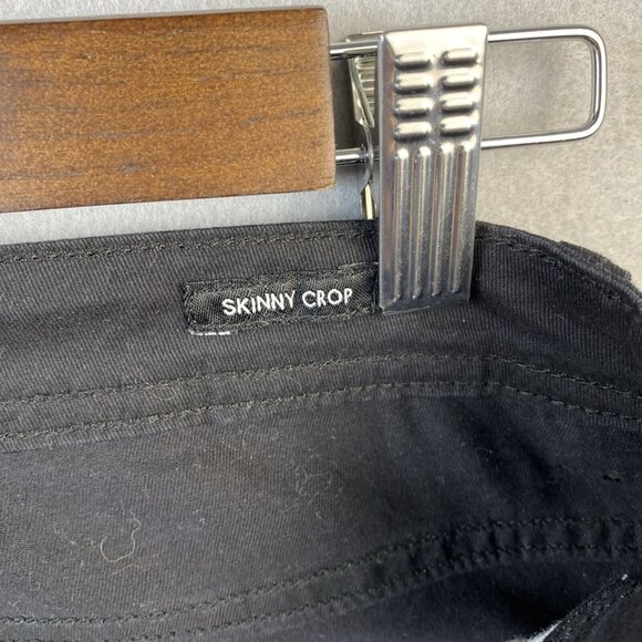 Calvin Klein Jeans Skinny Crop Pants Women's Size 12 Black Cotton Blend New NT - Picture 6 of 13